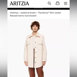 Wilfred Free / Aritzia GANNA shirt jacket. Size small. Color Heather bone.